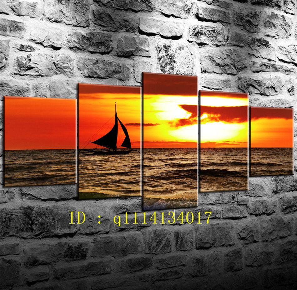 Beautiful Scenery In The Philippines 5 Pieces Canvas Prints Wall Art Oil Painting Home Decor Unframed Framed