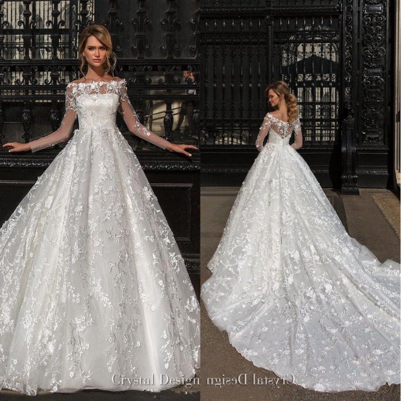 Beautiful Designer Long Sleeves Wedding Dresses 2018 Off The