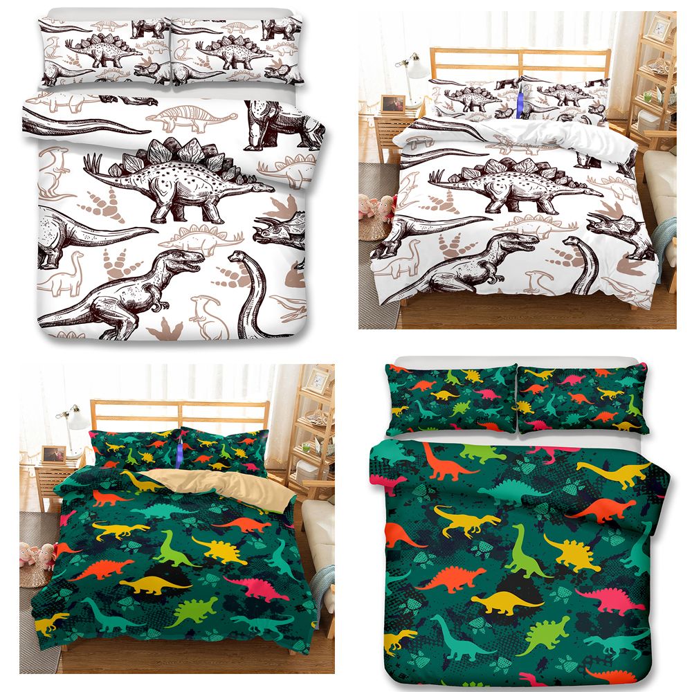 3d Art Prints Kids Baby Crib Beddin Bedding Sets Cartoon Dinosaur 3d Art Prints Kids Baby Crib Beddin Bedding Sets Cartoon Dinosaur Duvet Covers Pillow Case Twin Size All A Cover Bedroom Comforter