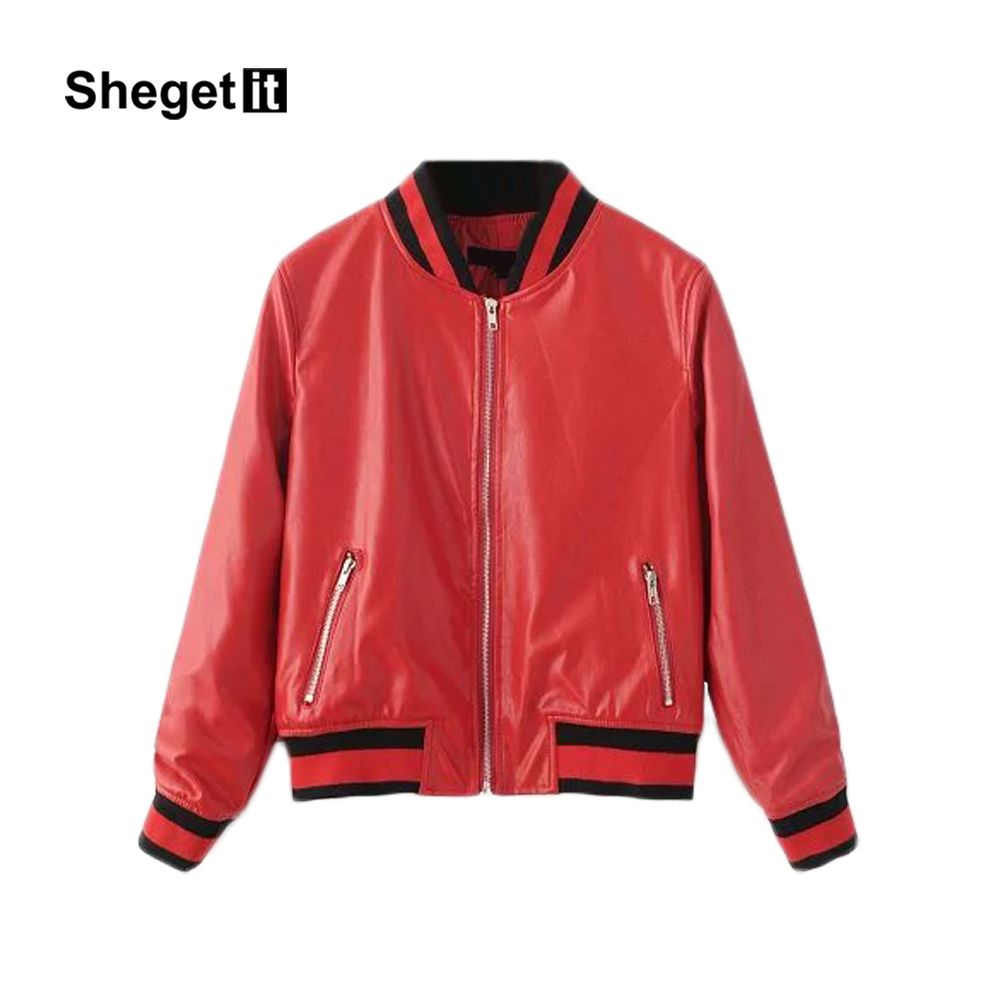 Shegetit Winter Er Jacket Women Dragonfly Pattern Diamonds Shegetit Winter Er Jacket Women Dragonfly Pattern Diamonds Pu Leather Jackets Long Sleeve Casual Short Coat Brown