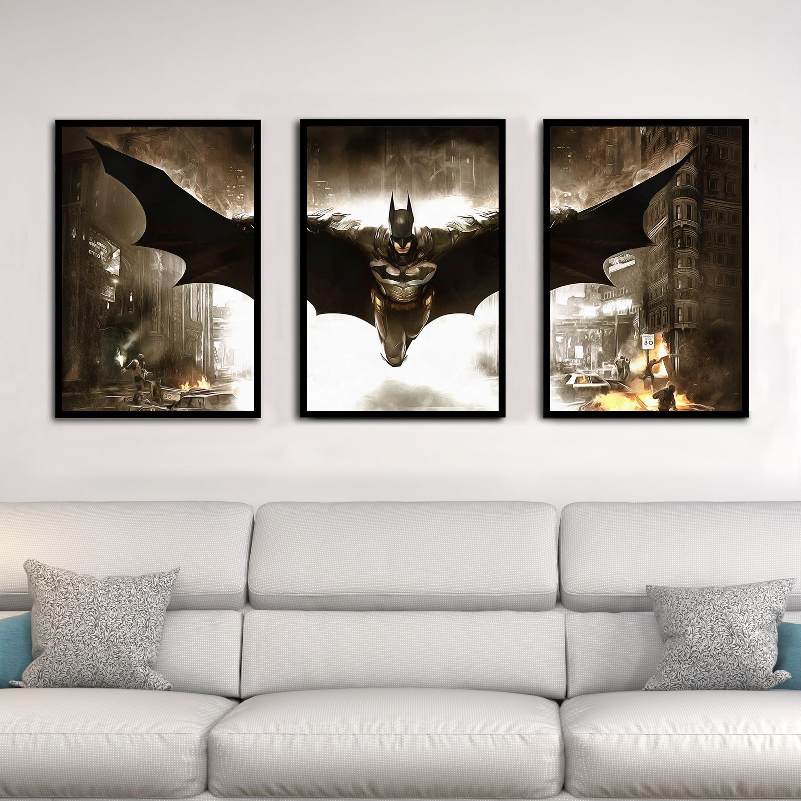 Thumb Batman Painting Canvas Frame Print Pictures For Living Room Home Decor 3 Panel Abstract Wall Art Oil Poster