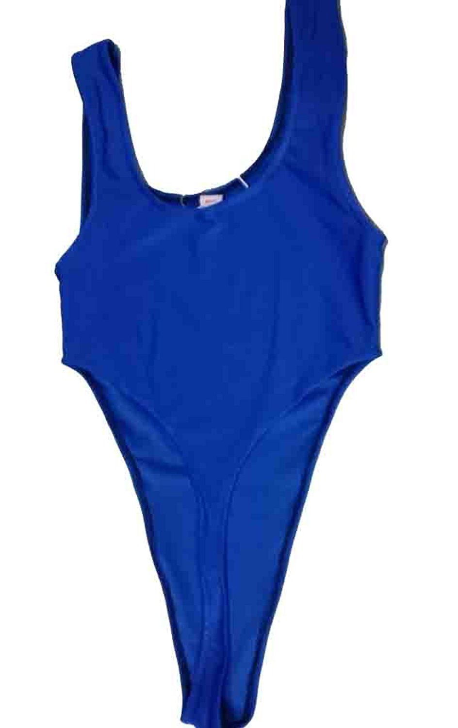 2021 Women Sexy One Piece Thong Swimsuit Solid High Cut Swimwear From ...