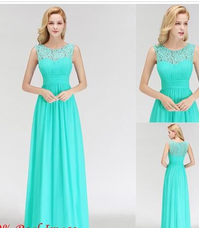 Turquoise Prom Dresses Jewls On Top
