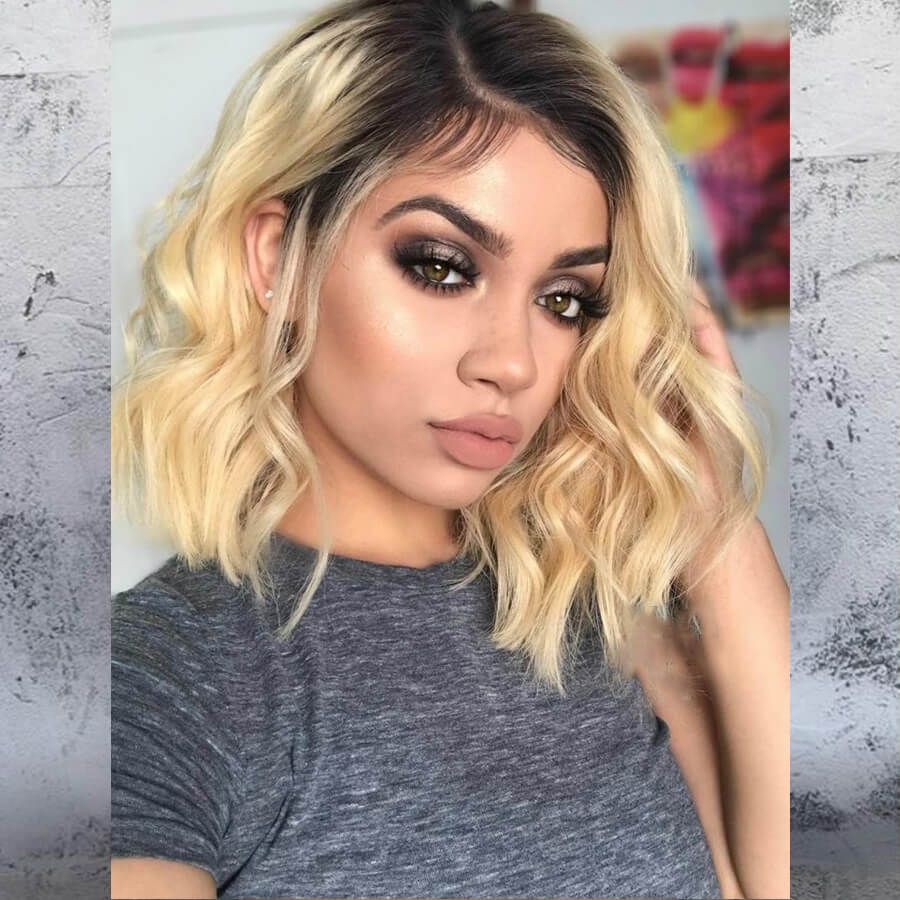 1b Short Bob Body Wave Lace Front Wigs Full Lace Wigs Brazilian