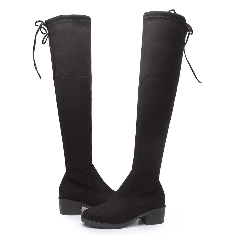 Europe Style Women'S Shoes Women Boots Autumn Stretch Fabric Over The