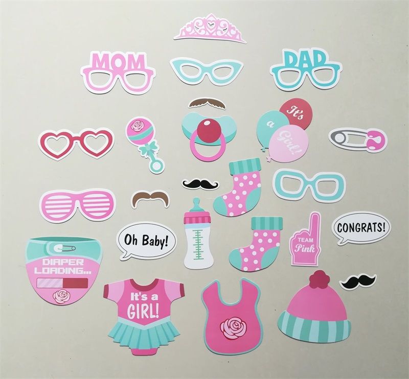 Girls Boys Baby Shower Birthday Prop Diy Hand Made Booth Photo Props Girls Boys Baby Shower Birthday Prop Diy Hand Made Booth Photo Props