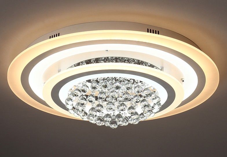 Plafoniere Con Gocce Di Cristallo : Acquista plafoniera a led di lusso moderna