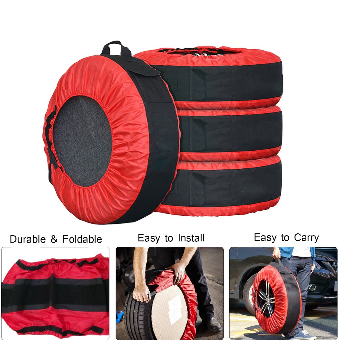 2019 30in Tire Tote Cover Adjustable Waterproof Spare Seasonal Tire Storage Bag For Car Off Road