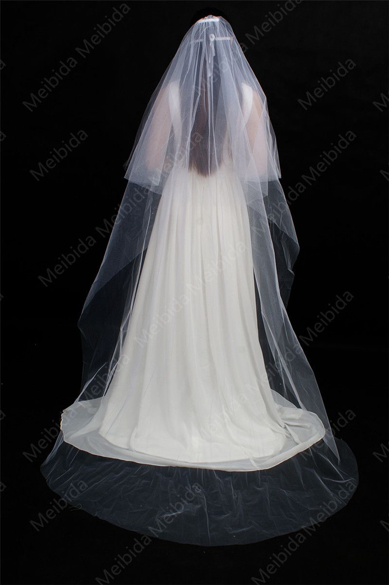 Cathedral Veil Bridal Veil White Ivory Newly Veiled Edging Wedding