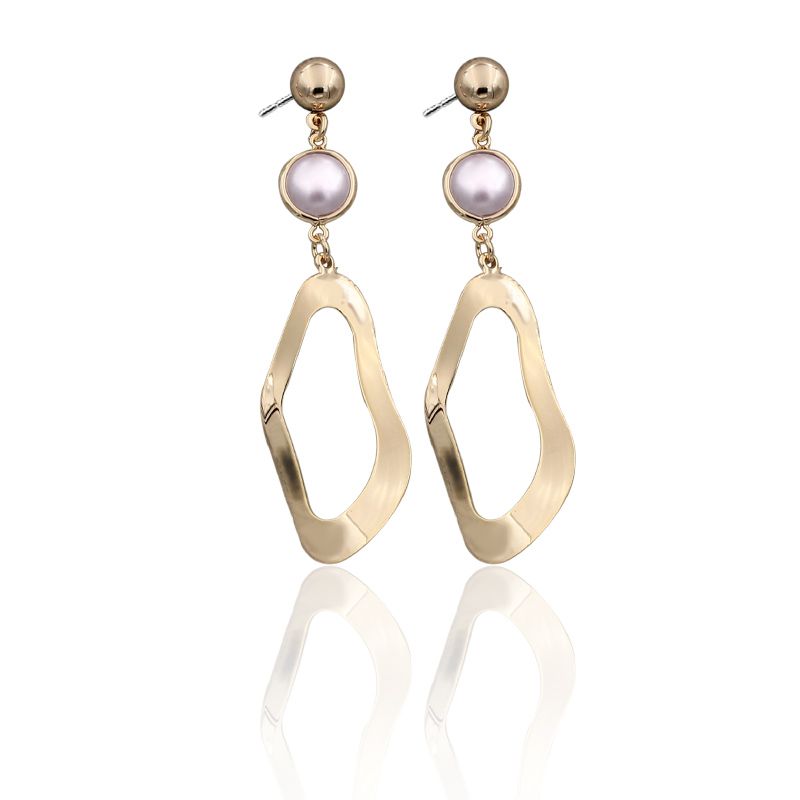 18k Gold Pltaed Light Pink Imitation Pearl Irrgular Dangle Earrings 18k Gold Pltaed Light Pink Imitation Pearl Irrgular Dangle Earrings For Women Alloy Nickel Free Good Quality Dhce019 Irregular Brief Earring