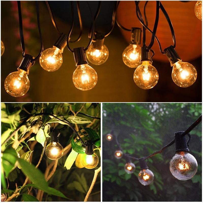 8m 25 Led Strings Lights Garland Outdoor Waterproof Globe Bulb 8m 25 Led Strings Lights Garland Outdoor Waterproof Globe Bulb Holiday Lighting Wedding Party Decoration Fairy Strip Rgb