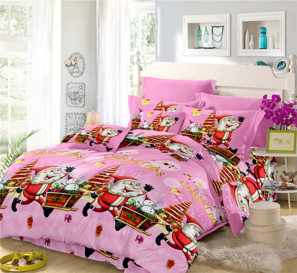 Winter Pink Bedding Set Polyester Twin Full King Queen Lavender Quilts Best Mint Green Duvet Cover Sets