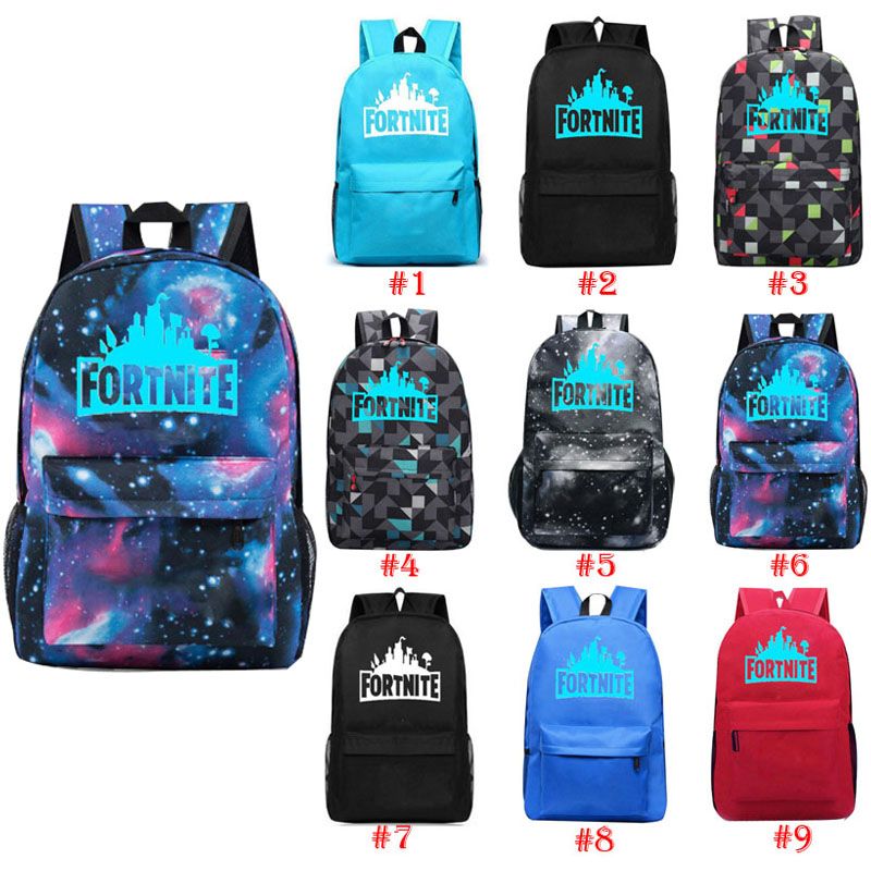 2019 new arrival fvip fortnite battle royale school bag noctilucous luminous backpacks game fortnite backpack 9 designs 20l student shoulder from - fortnite vip