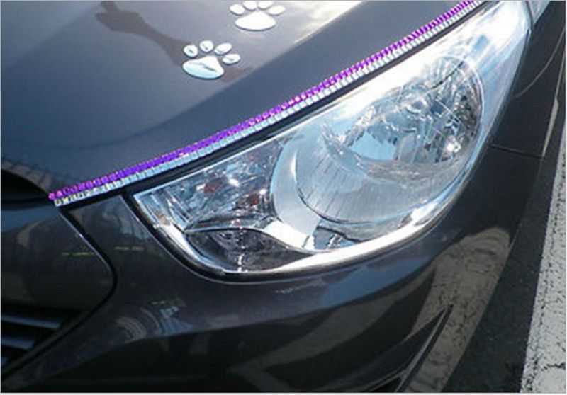 2019 Car Eyelashes Car Headlight Eyelash 3D Car Diamond Eyeliner Three