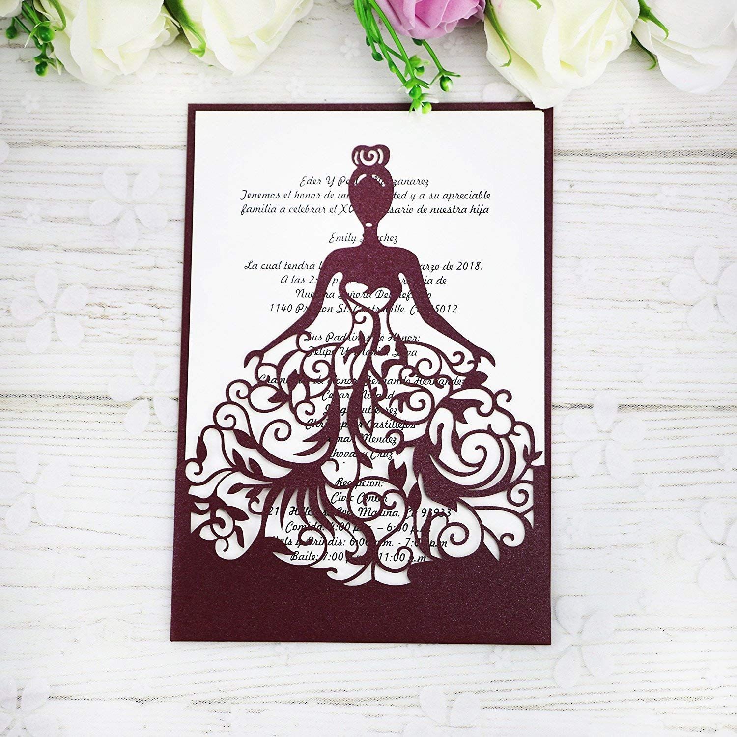 new lase cut crown princess invitations cards for business birthday invitation cards business