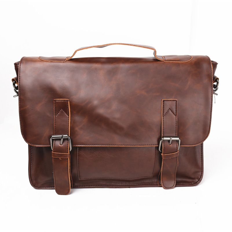 New Men Women Casual Briefcase Business Shoulder Bag Leather New Men Women Casual Briefcase Business Shoulder Bag Leather Messenger Bags 14 Inch Computer Laptop Handbag S Travel