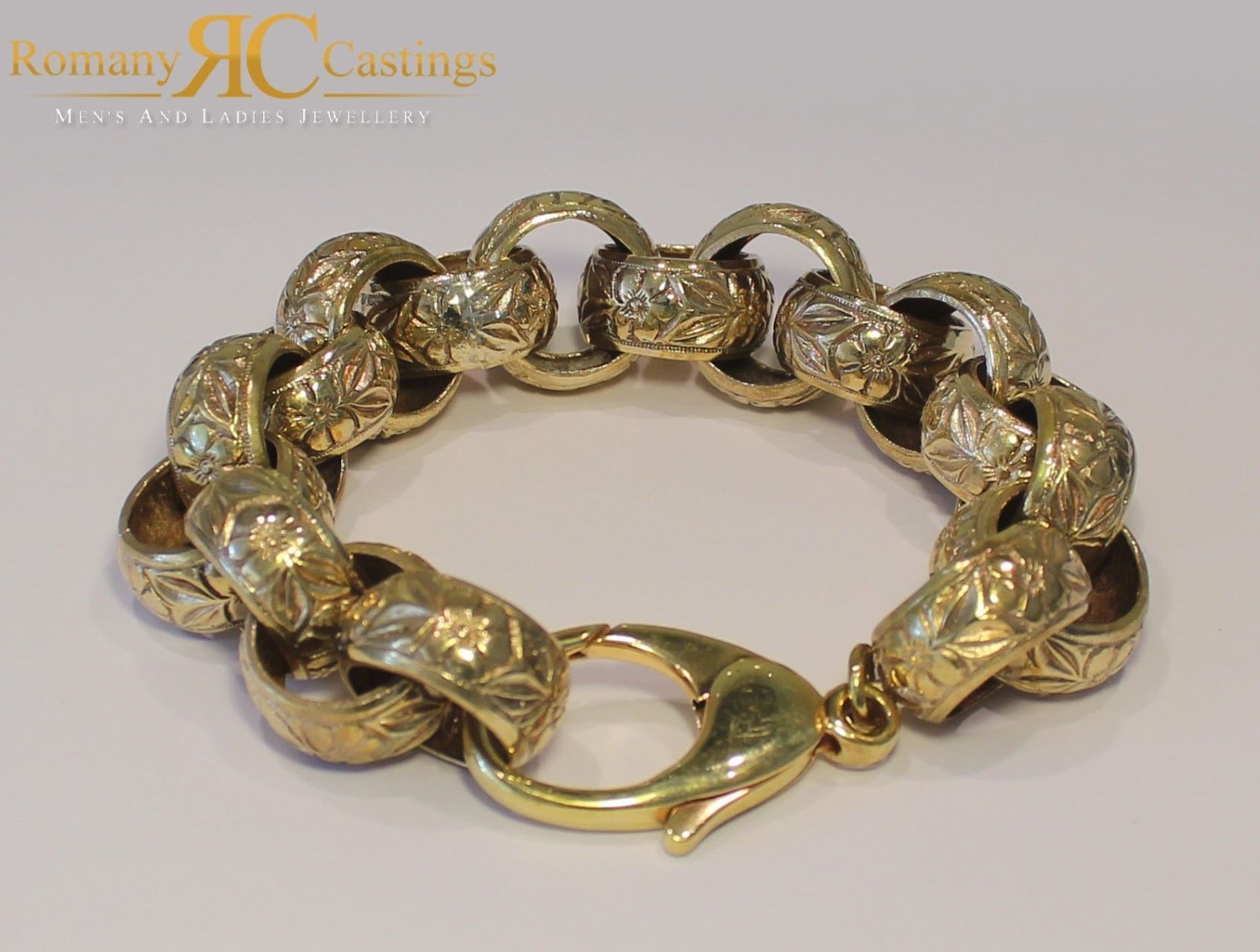 mens gold belcher bracelet for sale