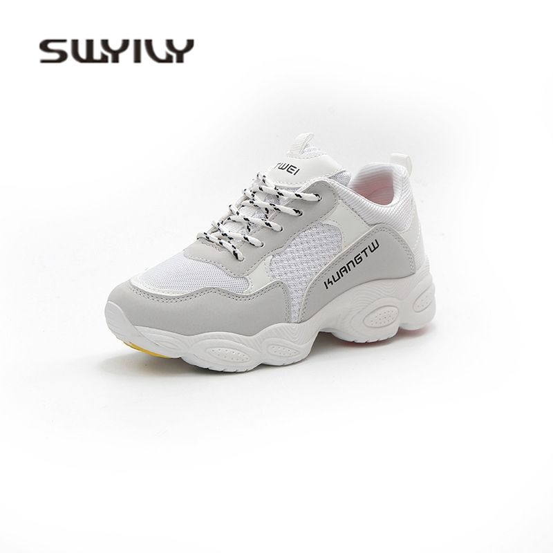 Damen Weiß Plateau Sneakers Swyivy Großhandel Frühling 2018 axTYfwq