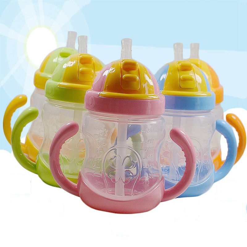 Mambobaby 280ml Baby Bottle Kids Cup Silicone Sippy Children