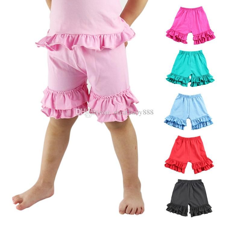 2017 New Girls Stripe Ruffle Short Pants Baby Shorts Kids Cotton Pants