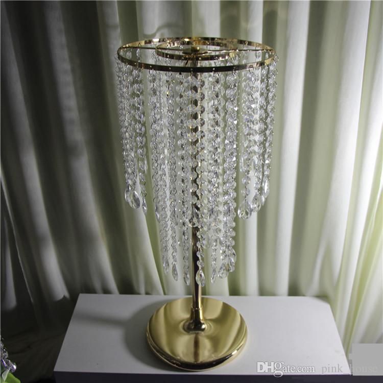 Gold Wedding Centerpiece Acrylic Bead Strands 60cm Tall Acrylic