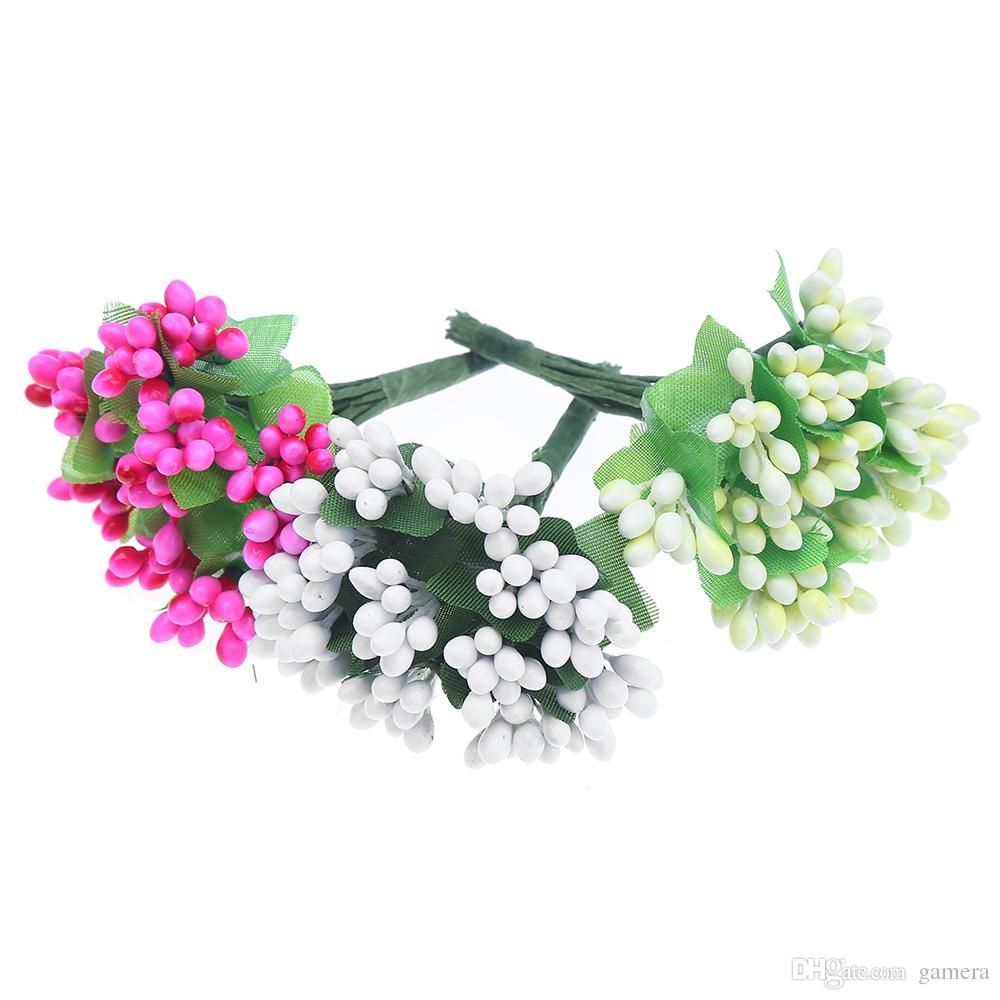 2019 Wholesale 3 Bundle Various Colors Artificial Pearl Flower