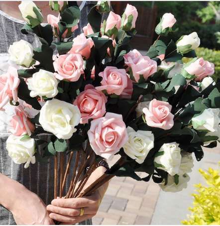 Bouquet De Mariage Décor De Fleurs Artificielles 7 Têtes De