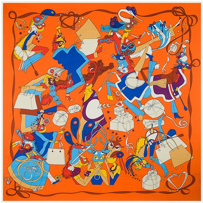 orange women horse print