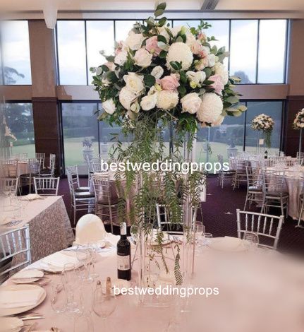 acrylic tall vase columns flower clear pillar dhgate stands floral props centerpiece decorative stand floor table centerpieces larger bestweddingprops