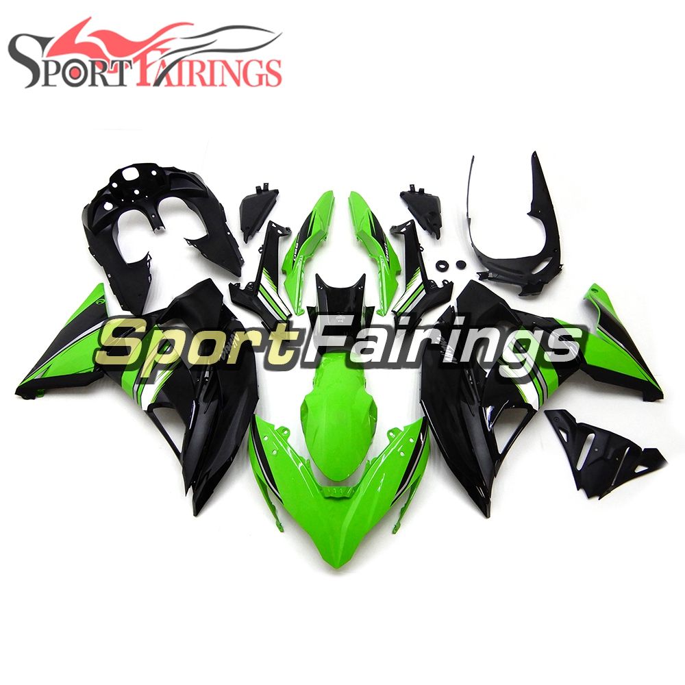 Complete Fairings For Kawasaki Er 6f Ninja 650 2017 17 Green Black