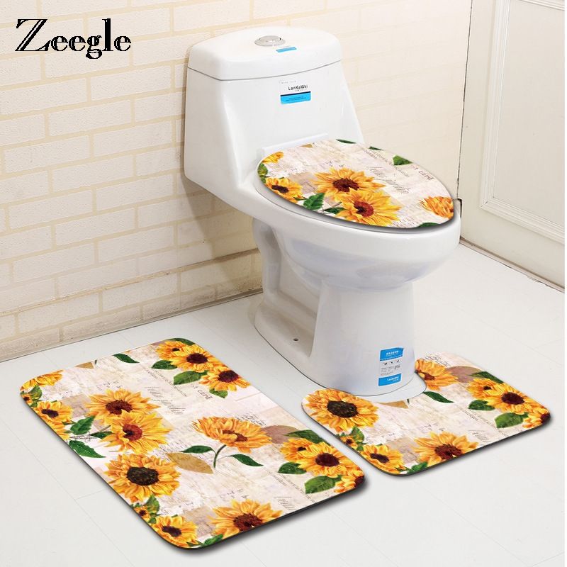 48 Zeegle Creative Bathroom Bath Mat Set Washable Toilet Rug Best Bathroom Baths Creative 48 Zeegle Creative Bathroom Bath Mat Set Washable Toilet Rug Best Bathroom Baths Creative