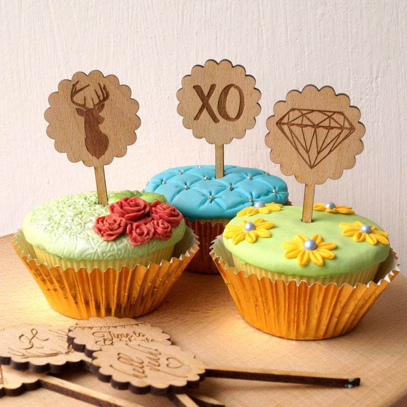 new round cake topper