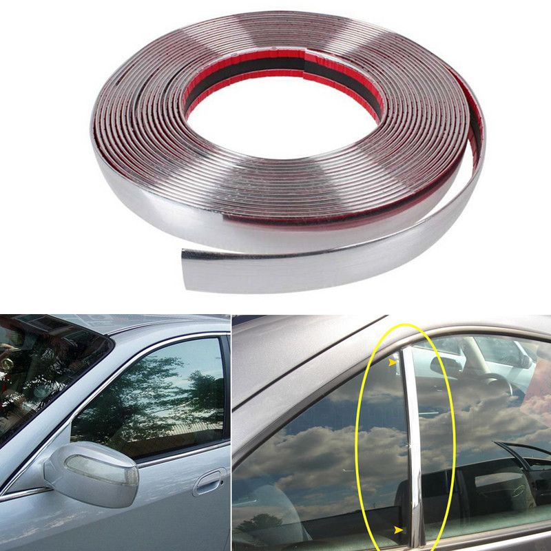 5M Chrome Trim Styling Car Sticker Molding Strip Exterior Interior