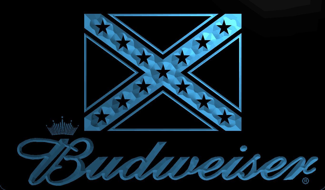 2018 f1931 rebel confederate flag budweisers bar neon led new 3d led