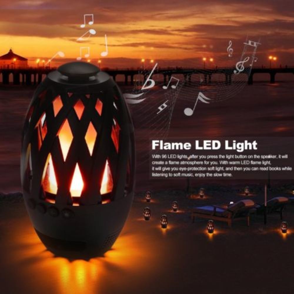2019 Led Dancing Flicker Flame Table Lamp Touch Bedside Night Light Led Dancing Flicker Flame Table Lamp Touch Bedside Night Light Outdoor Indoor Portable Bluetooth Speaker Camping Lights