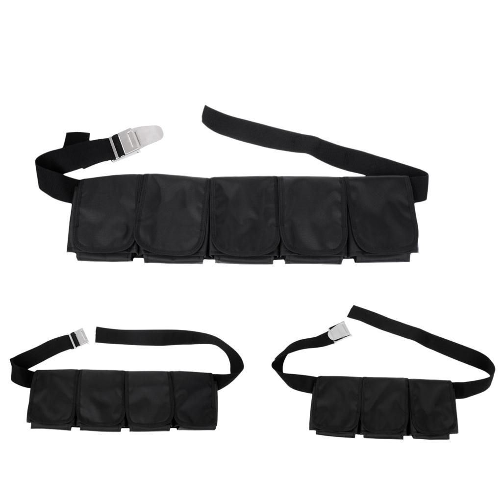 2020 Adjustable Scuba Diving Dive Snorkeling 5 Pocket Weight Belt Gear