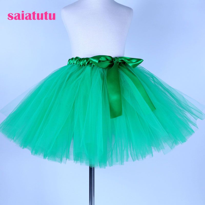 saia verde de tule