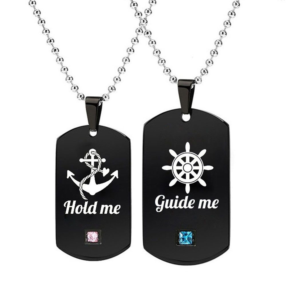Whole 10pcs Lot Guide Me Hold Pendant Necklace Stainless Steel Choker For Jewelry Gift