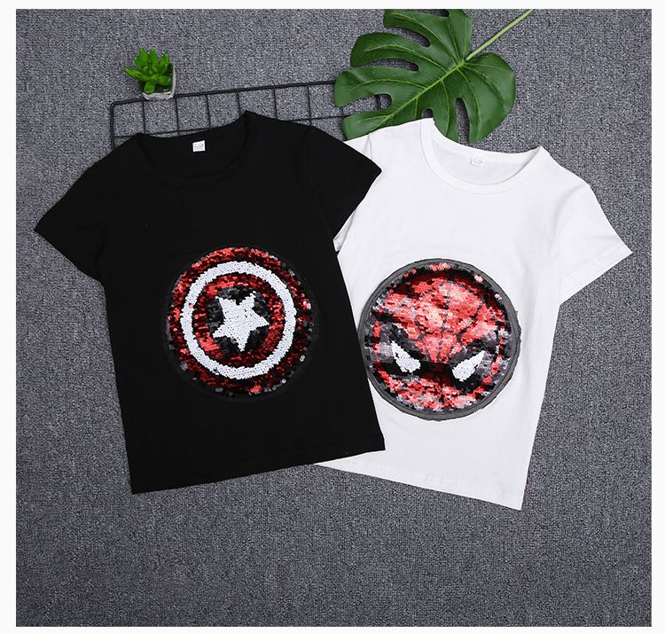 maglietta bambino paillettes reversibili