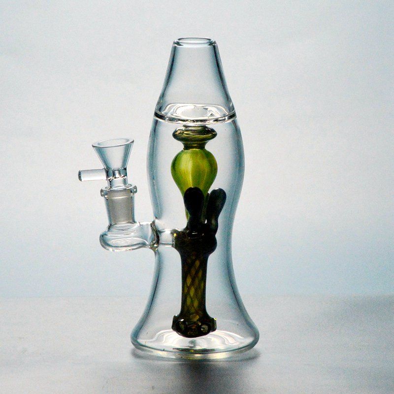 2019 7.8 Inch Lava Lamp Bong Showerhead Perc Dab Rig Smooth Water Pipe