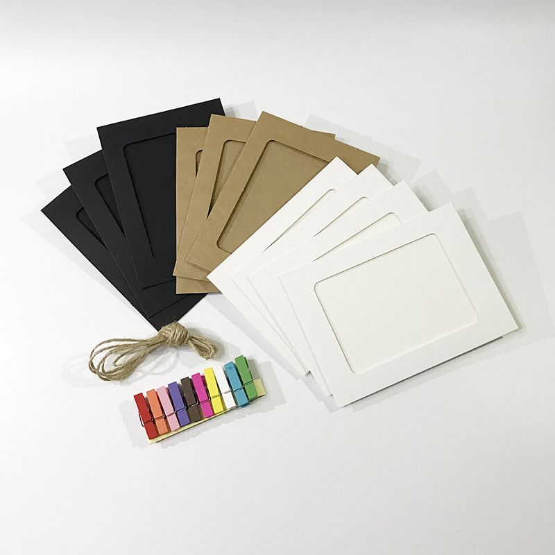 diy picture frame creative wooden clip paper photo frames decoration