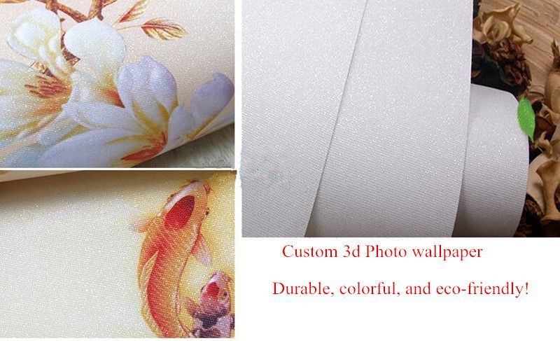 Foto papel tapiz 3D personalizado murales de pared en 3D Estanque de loto Sala de estar duradera Dormitorio Fondo Pared papel tapiz estereoscópico 3d Decoración