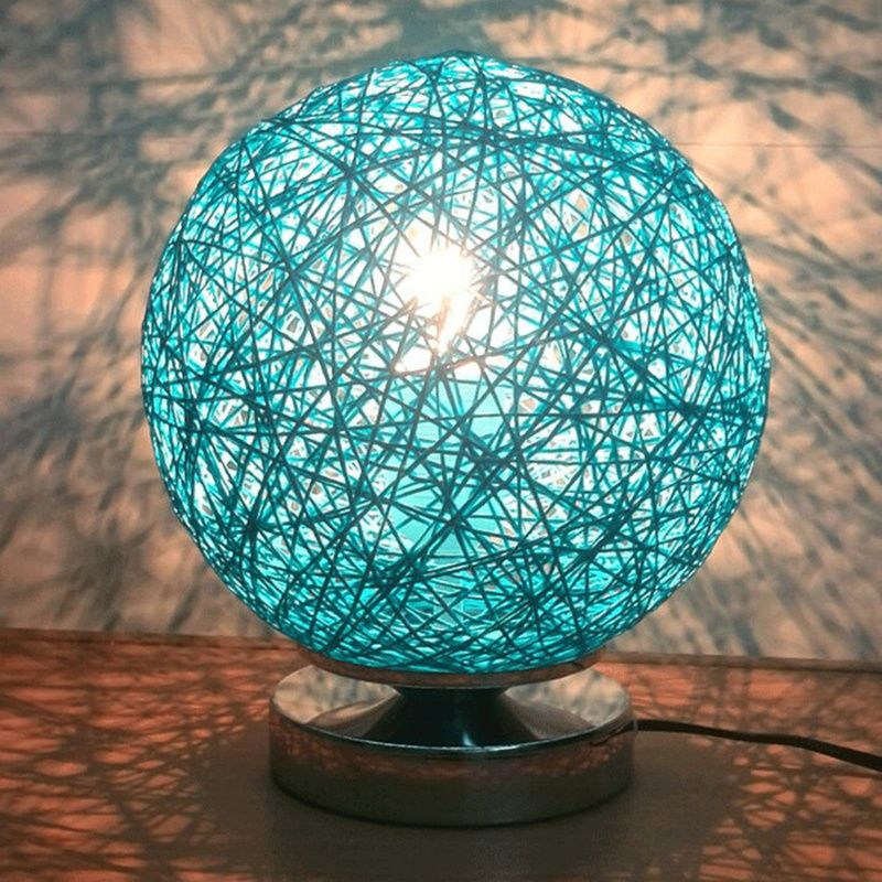 New 220v Rattan Ball Shape Lamp Shades For Table Night Light Bedroom Living Room Indoor Lighting