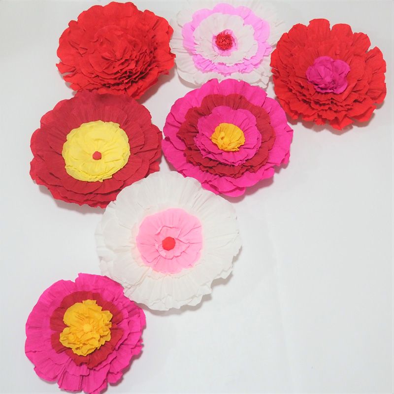 giant crepe paper flowers for wedding event backdrop decor giant crepe paper flower
