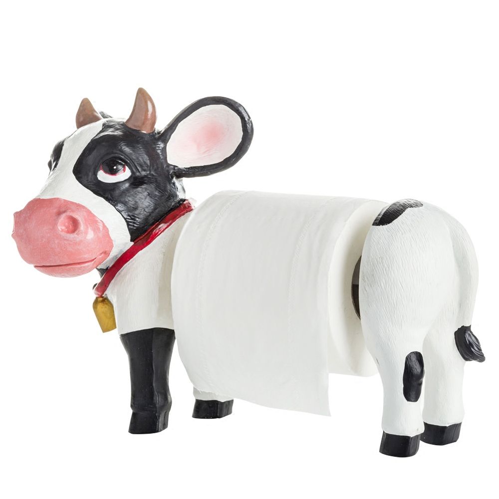 2019 creative resin animal toilet paper holder cute cow long short dual use paper towel rack kitchen table toilet holder from ilexer 63 78 dhgate com