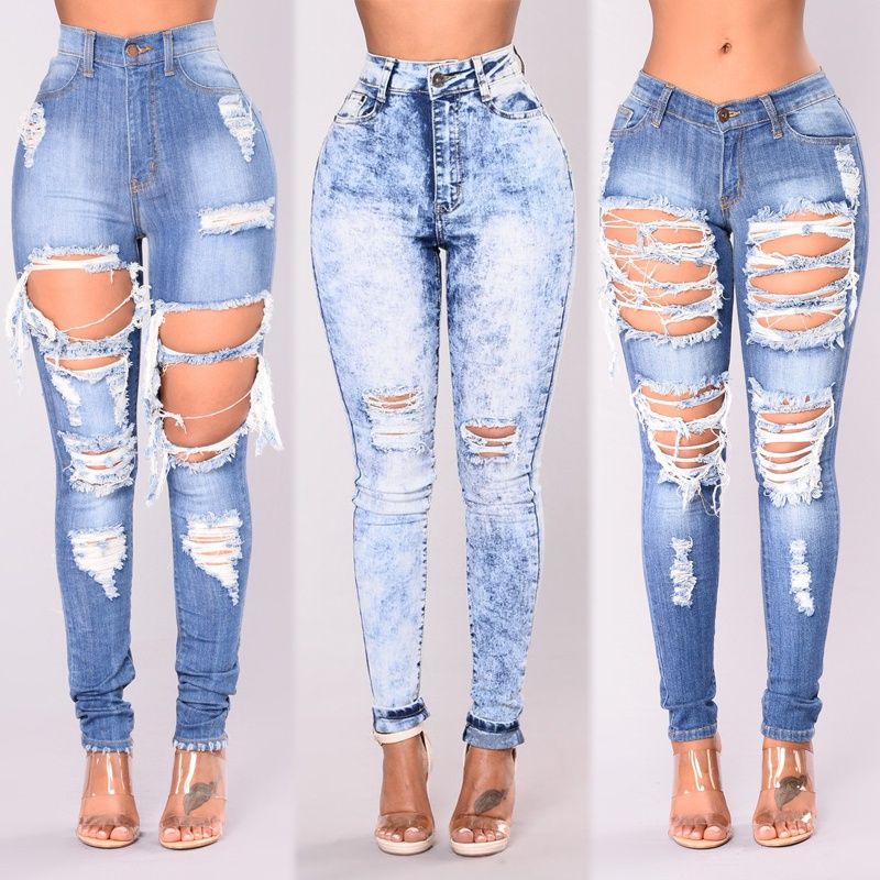 womens high waisted distressed jeans