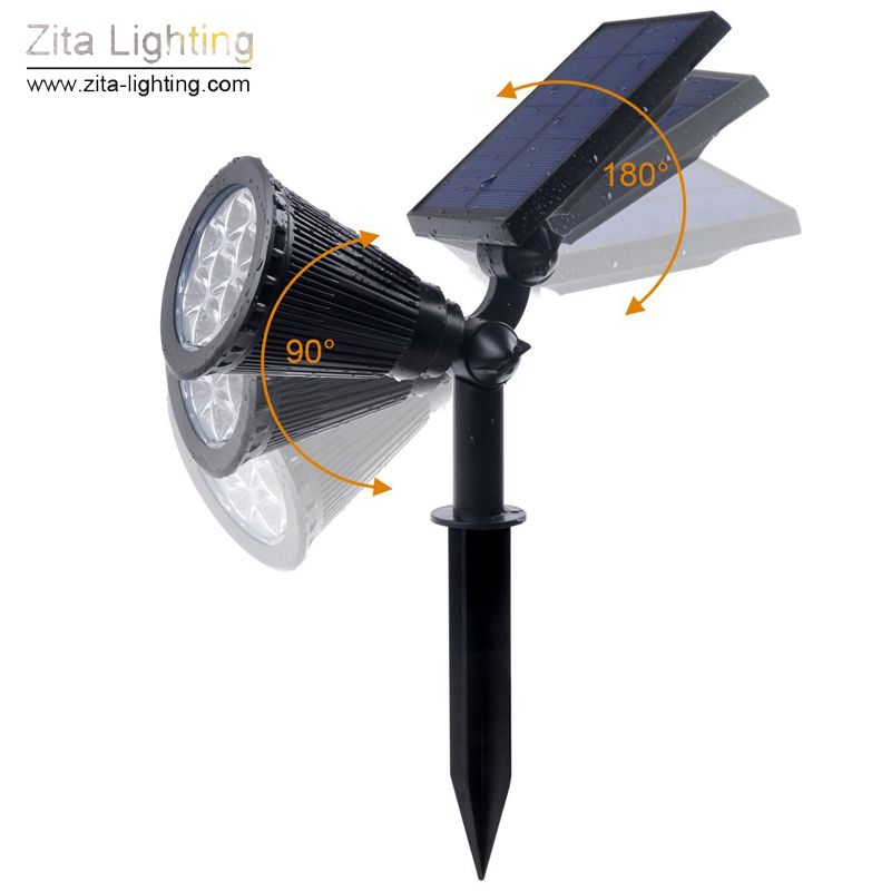 2021 Zita Lighting LED Solar Spotlight 7LED Color Changing Waterproof