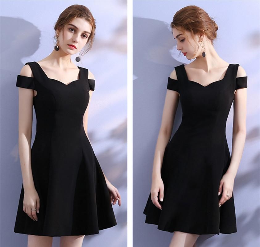 black short dresses for party