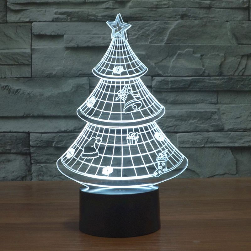 christmas tree 3d light colorful gradient acrylic usb lamp touchremote control led table night - 3d Acrylic Christmas Decorations christmas tree 3d light colorful gradient acrylic usb lamp touchremote control led table night - 3d Acrylic Christmas Decorations