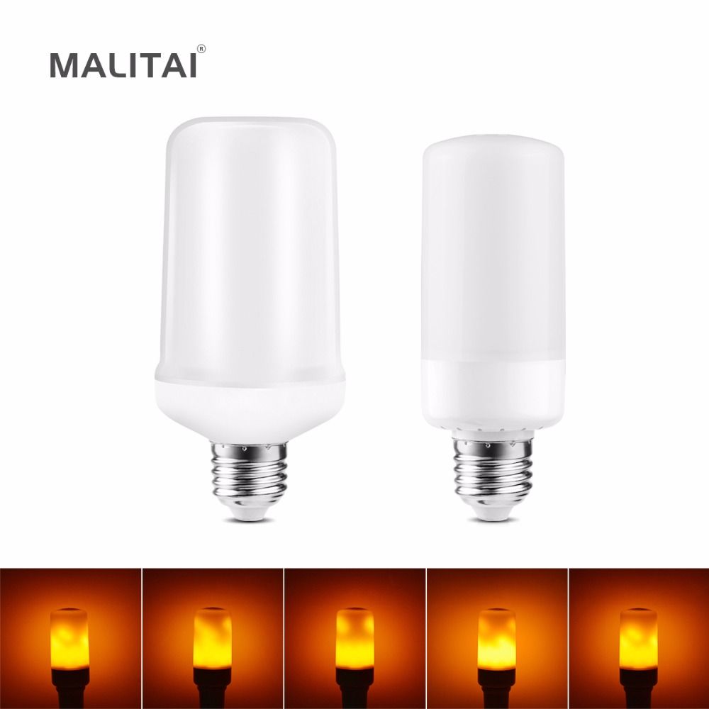 Led Flame Effect Fire Light Bulb E27 E26 E14 B22 Creative Novety Led Flame Effect Fire Light Bulb E27 E26 E14 B22 Creative Novety Night Emulation Flickering Decoration Lamp 110v 220v Candelabra Bulbs Energy